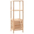 Badezimmerschrank Nussbaumholz Massiv 39,5 x 35,5 x 123 cm