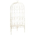 Gartenbank 95 cm Eisen Antik Weiss