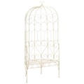 Gartenbank 95 cm Eisen Antik Weiss