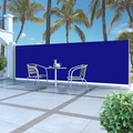 Ausziehbare Seitenmarkise 160 x 500 cm Blau