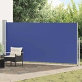 Ausziehbare Seitenmarkise 160 x 500 cm Blau