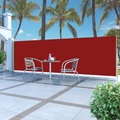 Ausziehbare Seitenmarkise 160 x 500 cm Rot