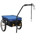 vidaXL Fahrradanhänger/Handwagen 155x60x83 cm Stahl Blau