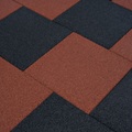 Diverse Hardware, Fallschutzfliesen 6 Stk. Gummi 50 x 50 x 3 cm Rot