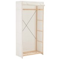 Diverse Hardware, Kleiderschrank Weiss 79 x 40 x 170 cm Stoff