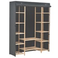 Diverse Hardware, Kleiderschrank Grau 135 x 40 x 170 cm Stoff