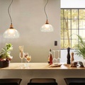 vidaXL Hängelampen 2 Stk. Transparent Rund 30 cm E27