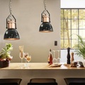 Diverse Hardware, Deckenlampe 2 Stk. Schwarz Rund E27
