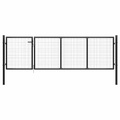 Gartentor Stahl 350 x 75 cm Anthrazit