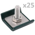 vidaXL, vidaXL Gittermattenverbinder 25 Sets Grün
