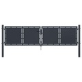 Gartentor Stahl 300 x 75 cm Anthrazit