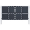 Gartentor Stahl 300 x 175 cm Anthrazit