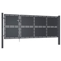 Gartentor Stahl 350 x 125 cm Anthrazit