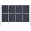 Gartentor Stahl 350 x 175 cm Anthrazit