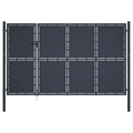 Gartentor Stahl 350 x 200 cm Anthrazit