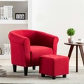 Sessel Weinrot Stoff