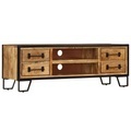 TV-Regal mit Schubladen 120 x 30 x 40 cm Massivholz Mango