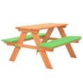 vidaXL Kinder-Picknicktisch mit Bänken 89×79×50 cm Massivholz Tanne