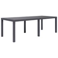 Diverse Hardware, Gartentisch Braun 220 x 90 x 72 cm Kunststoff Rattan-Optik