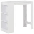 Bartisch mit Regal Weiss 110 x 50 x 103 cm