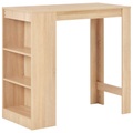 Bartisch mit Regal Eichenbraun 110 x 50 x 103 cm