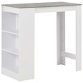 Bartisch mit Regal Weiss 110 x 50 x 103 cm