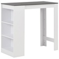 Bartisch mit Regal Weiss 110 x 50 x 103 cm