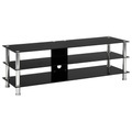 vidaXL TV-Tisch Schwarz 120 x 40 x 40 cm Gehärtetes Glas
