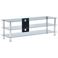 vidaXL TV-Tisch Transparent 120 x 40 x 40 cm Gehärtetes Glas