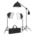 vidaXL Studiobeleuchtung-Set 3 Fotolampen mit Stativ & Softbox