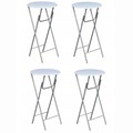 Stehtische 4 Stk. mit MDF Tischplatte Weiss