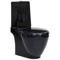Diverse Hardware, Stand-Toilette/WC Bodenstehend Design Toilette Keramik Schwarz