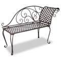Diverse Hardware, Garten-Chaiselongue 128 cm Stahl Antik Braun