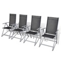 vidaXL Klappbare Gartenstühle 4 Stk. Aluminium