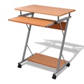 vidaXL, vidaXL Computertisch Computerwagen PC Tisch Bürotisch Laptop auf Rollen braun