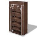 Diverse Hardware, Schuhschrank Schuhregal Schuhablage 5 Schicht 58 x 28 x 106 cm Braun