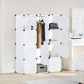 vidaXL Modularer Schrank mit 9 Fächern 37×115×150 cm Weiß