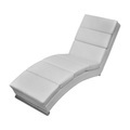Relaxliege Kunstleder Weiss