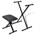vidaXL, vidaXL Keyboardständer und Hocker Set Piano Bank Instrument-Rack