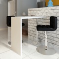 Diverse Hardware, Bartisch mit 1 Stahlbein MDF Hochglanz Weiss