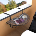 vidaXL Balkonhängetisch Terracotta und Weiß Mosaik