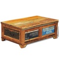 Couchtisch mit Stauraum Vintage Recyceltes Holz
