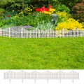 Diverse Hardware, 17er Set Gartenzaun 10 m Beeteinfassung Beetumrandung Weiss