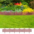 Diverse Hardware, 17er Set Gartenzaun 10 m Beeteinfassung Beetumrandung Braun