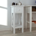 Diverse Hardware, Beistelltisch mit Schublade Weiss