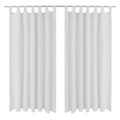 vidaXL Vorhänge Gardienen aus Satin 2-teilig 140 x 225 cm Weiß