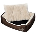 vidaXL Hundebett mit weicher Polsterung Größe XL Braun