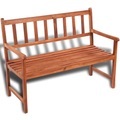 Gartenbank 120 cm Massivholz Akazie