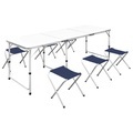vidaXL Campingtisch mit 6 Klappstühlen höhenverstellbar Aluminium 180 x 60 cm