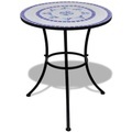 Mosaiktisch 60 cm Blau/Weiss